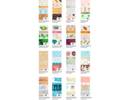 folia Rubans autocollants déco Washi-Tape HOTFOIL OR II