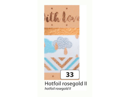 folia Rubans autocollants déco Washi-Tape HOTFOIL OR ROSE II
