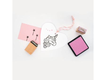 folia Set de tampons en bois 'Unicorn', en bois, 12 pièces