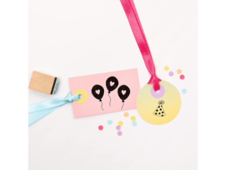 folia Set de tampons en bois 'Happy birthday', 11 pièces