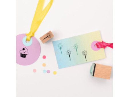 folia Set de tampons en bois 'Happy birthday', 11 pièces