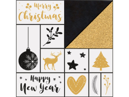 folia Set de tampons en bois 'Christmas', 12 pièces