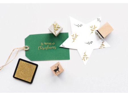 folia Set de tampons en bois 'Christmas', 12 pièces