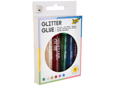 folia Colle pailletée ' Glitterglue', 9,5 ml, couleurs