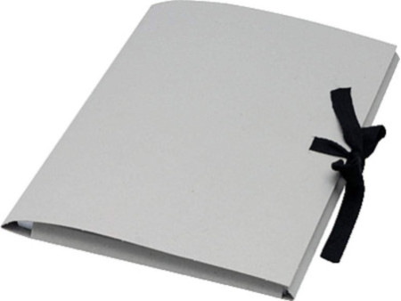 folia Carton à dessin, en carton gris, A2, avec un ruban