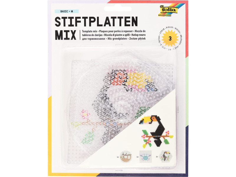 folia Plaques pour perles à repasser BASIC GRAND, assorti