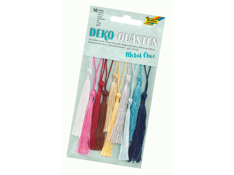folia Glands décoratifs 'METAL CHIC', assorti de 10