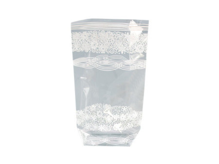 folia Sachet en cellophane imprimé dentelle, 115 x 190 mm
