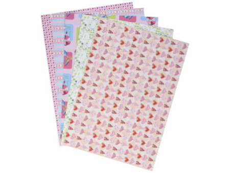 folia Bloc en papier à motifs 'Romantique', 240 x 350 mm