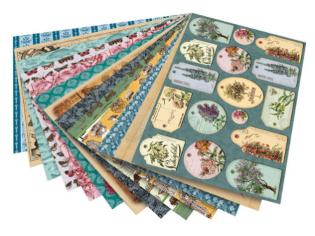 folia Bloc en papier à motifs 'Vintage', 240 x 350 mm
