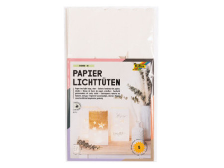 folia Sachet de papier photophore 'étoiles', grand, papier