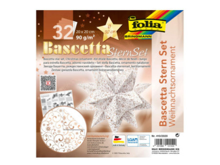 folia Feuilles de papier pliable étoile Bascetta, Ornement 1