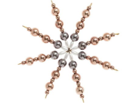 folia Kit d'étoiles en perles, 340 pièces, cuivre