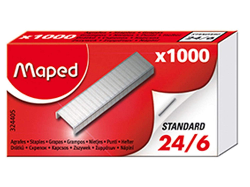 Maped Agrafes 24/6, grand emballage, zingué