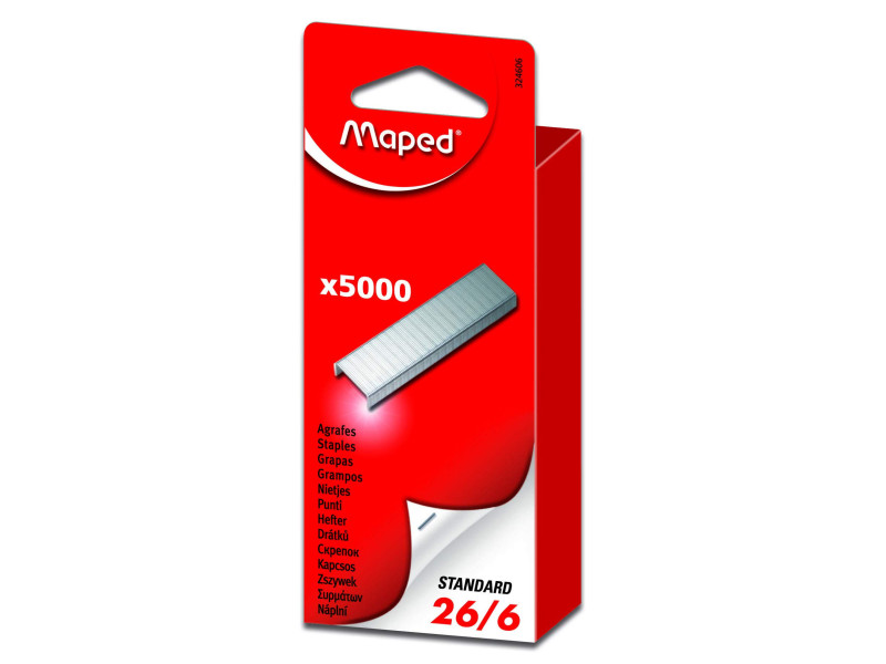 Maped Agrafes 26/6, grand paquet, zingué