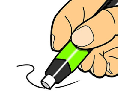 Maped Crayon gomme Gom-Pen, blanc/bleu, présentoir de 15