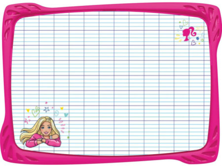 Maped Ardoise Barbie, effaçable à sec, blanc