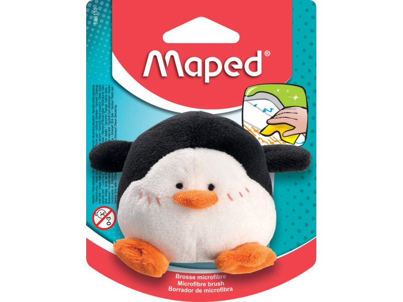 Maped Eponge pour tableau peluche 'Pinguin', noir/blanc