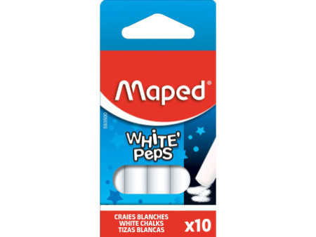 Maped Craie pour tableau WHITE'PEPS, rond, blanc