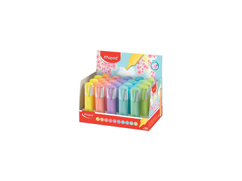 Maped Surligneur FLUO'PEPS PASTEL, présentoir de 30