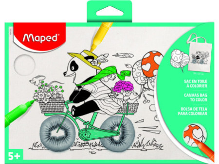 Maped Sac en toile, (L)230 x (H)300 mm, imprimé, blanc