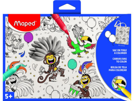 Maped Sac en toile, (L)230 x (H)300 mm, imprimé, blanc