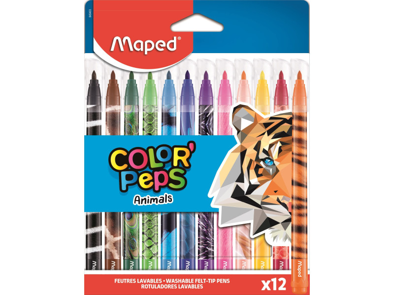 Maped Feutre COLOR'PEPS Animals, étui carton de 12