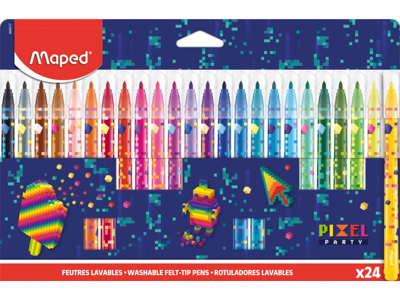 Maped Feutre PIXEL PARTY, étui en carton de 24