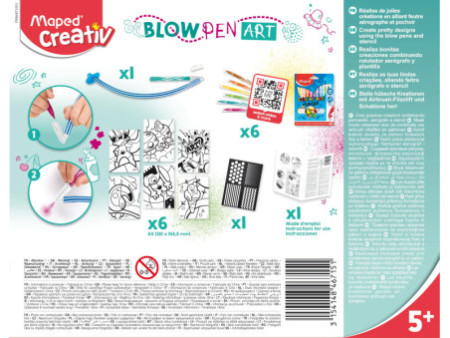 Maped Kit feutre aérographe BLOW PEN 'Pop'Art', 15 pièces