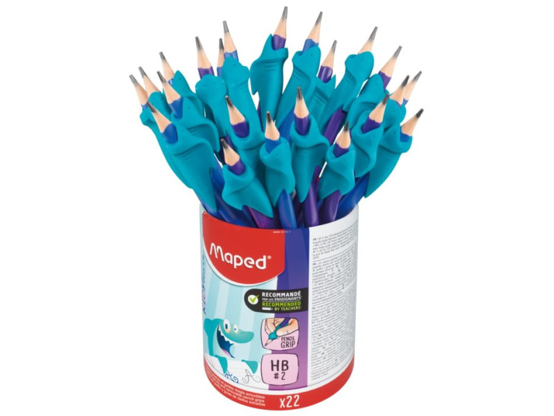 Maped Crayon de papier avec guide-doigt, pot de 22