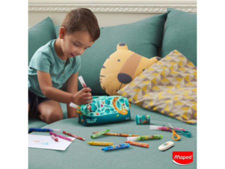 Maped Crayon cire JUNGLE fever JUMBO, étui en carton de 12