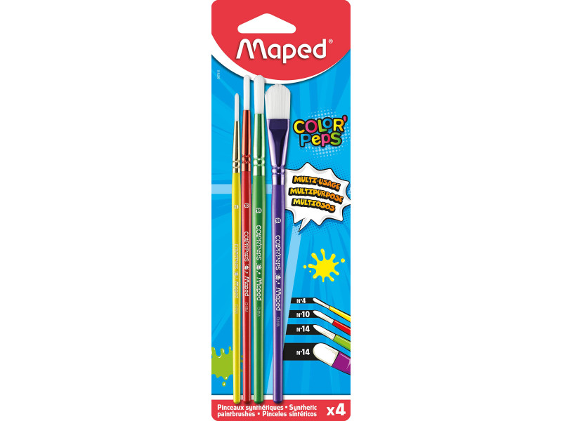 Maped Kit de pinceaux à poils synthétiques COLOR'PEPS