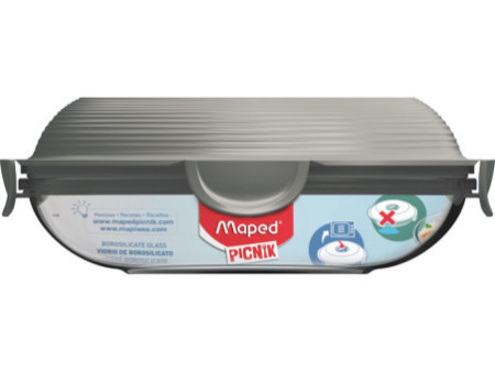 Maped PICNIK Assiette à déjeuner CONCEPT, en verre, gris