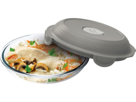 Maped PICNIK Assiette à déjeuner CONCEPT, en verre, gris
