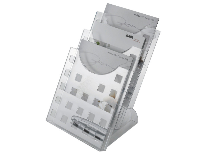 helit Porte-brochures de table 'the step grid', transparent