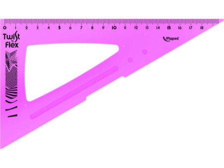 Maped Kit de géometrie Twist'n Flex, 4 pièces, assorti