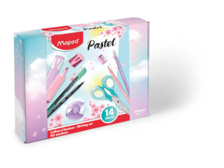 Maped Coffret d'écriture Pastel, 14 pièces