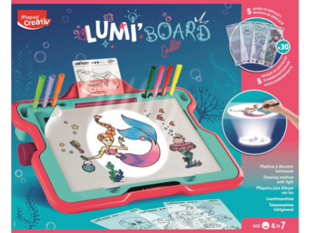 Maped Creativ Machine à dessiner lumineuse LUMI BOARD SIRENE