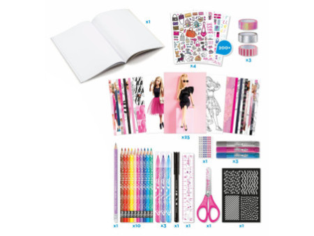 Maped Creativ Coffret Scrapbooking Barbie, 55 pièces