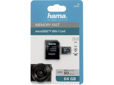 hama Carte mémoire Micro SecureDigital DHC, classe 10, 64 GB