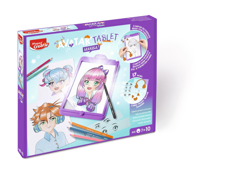 Maped Creativ Tablette lumineuse à dessiner AVATAR MANGA