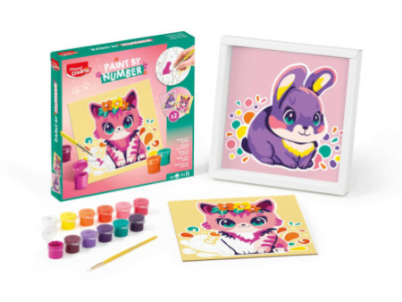 Maped Creativ Coffret de peinture au numéro Chat & Lapin