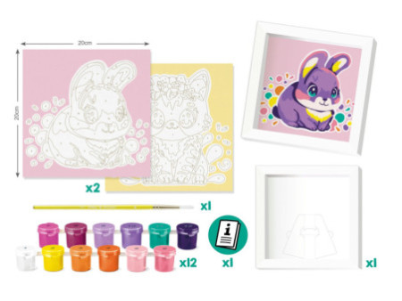 Maped Creativ Coffret de peinture au numéro Chat & Lapin