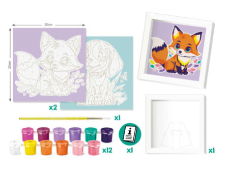Maped Creativ Coffret de peinture au numéro Chien & Renard