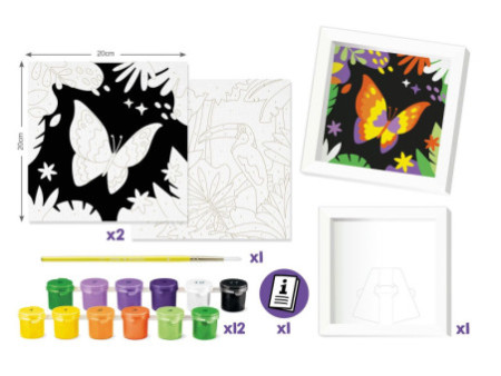 Maped Creativ Coffret de peinture au numéro Toucan/Papillon