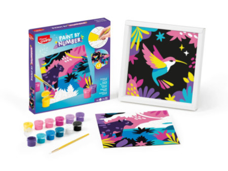 Maped Creativ Coffret de peinture au numéro Léopard / Oiseau