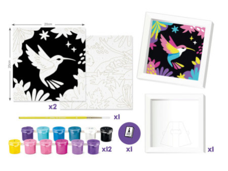 Maped Creativ Coffret de peinture au numéro Léopard / Oiseau