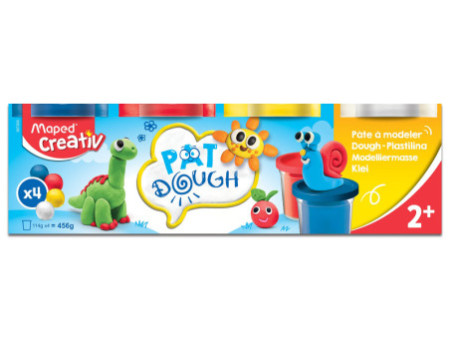 Maped Creativ Pâte à modeler, 4 couleurs standard, 456 g