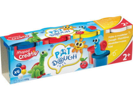 Maped Creativ Pâte à modeler, 4 couleurs standard, 456 g