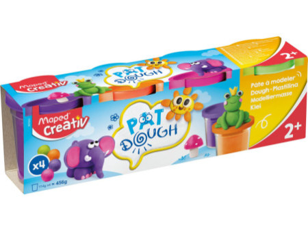 Maped Creativ Pâte à modeler, 4 couleurs fantaisie, 456 g
